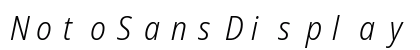 NotoSansDisplay Nerd Font Mono Italic Preview