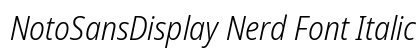 NotoSansDisplay Nerd Font Italic Preview