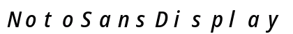 NotoSansDisplay Nerd Font Mono Italic Preview