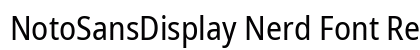 NotoSansDisplay Nerd Font Regular Preview