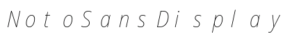 NotoSansDisplay Nerd Font Mono Italic Preview