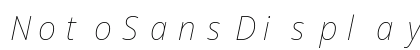 NotoSansDisplay Nerd Font Mono Italic Preview