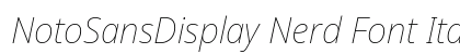 NotoSansDisplay Nerd Font Italic Preview