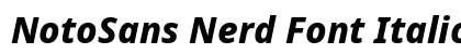 NotoSans Nerd Font Italic preview