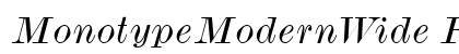 MonotypeModernWide RomanItalic Preview