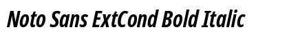 Noto Sans ExtCond Bold Italic Preview