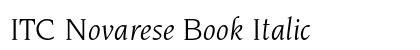 ITC Novarese Book Italic Preview