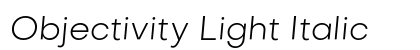Objectivity Light Italic preview