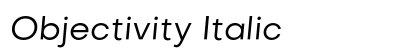 Objectivity Italic preview