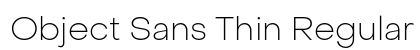Object Sans Thin Regular Preview