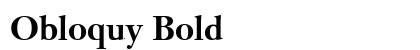 Obloquy Bold preview