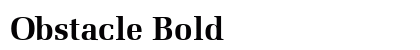 Obstacle Bold preview