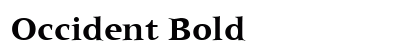 Occident Bold preview