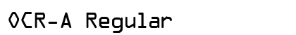OCR-A Regular Font