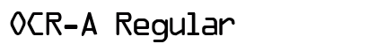 OCR-A Regular Font