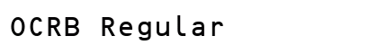 OCRB Regular Font