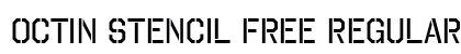 Octin Stencil Free Regular Font