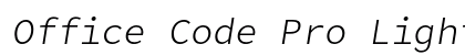 Office Code Pro Light Italic Preview