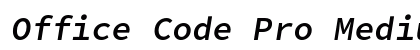 Office Code Pro Medium Italic Preview