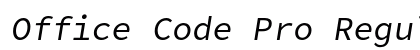 Office Code Pro Regular Italic Preview