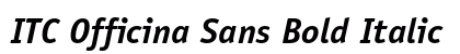 ITC Officina Sans Bold Italic Preview