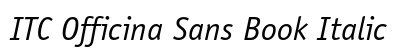 ITC Officina Sans Book Italic Preview