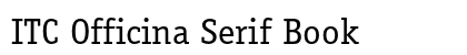 ITC Officina Serif Book Preview