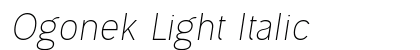 Ogonek Light Italic Preview