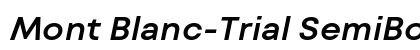 Mont Blanc-Trial SemiBold Italic preview
