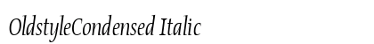 OldstyleCondensed Italic Preview