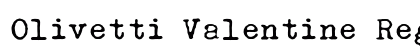 Olivetti Valentine Regular preview