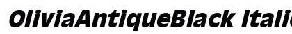 OliviaAntiqueBlack Italic Preview