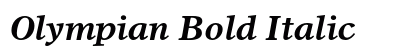 Olympian Bold Italic Preview