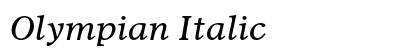 Olympian Italic Preview