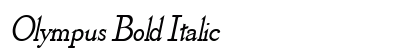 Olympus Bold Italic Preview
