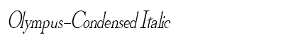 Olympus-Condensed Italic Preview