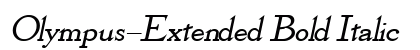 Olympus-Extended Bold Italic Preview