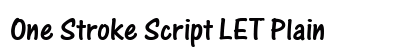 One Stroke Script LET Plain preview