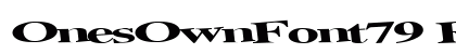OnesOwnFont79 Regular preview