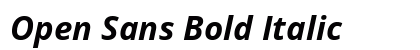Open Sans Bold Italic Preview
