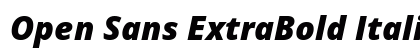 Open Sans ExtraBold Italic Preview