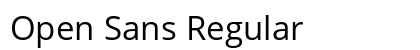 Open Sans Regular preview