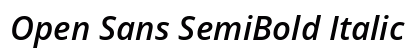 Open Sans SemiBold Italic Preview