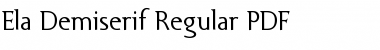 Ela Demiserif Regular Font