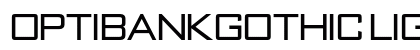 OPTIBankGothic Light Preview