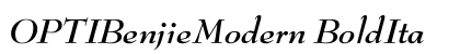 OPTIBenjieModern BoldIta Preview