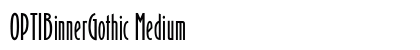 OPTIBinnerGothic Medium preview