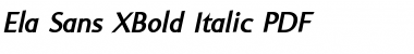 Ela Sans XBold Italic Font