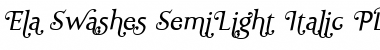 Download Ela Swashes SemiLight Font Download Ela Swashes SemiLight Font
