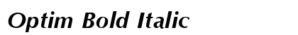 Optim Bold Italic Preview
